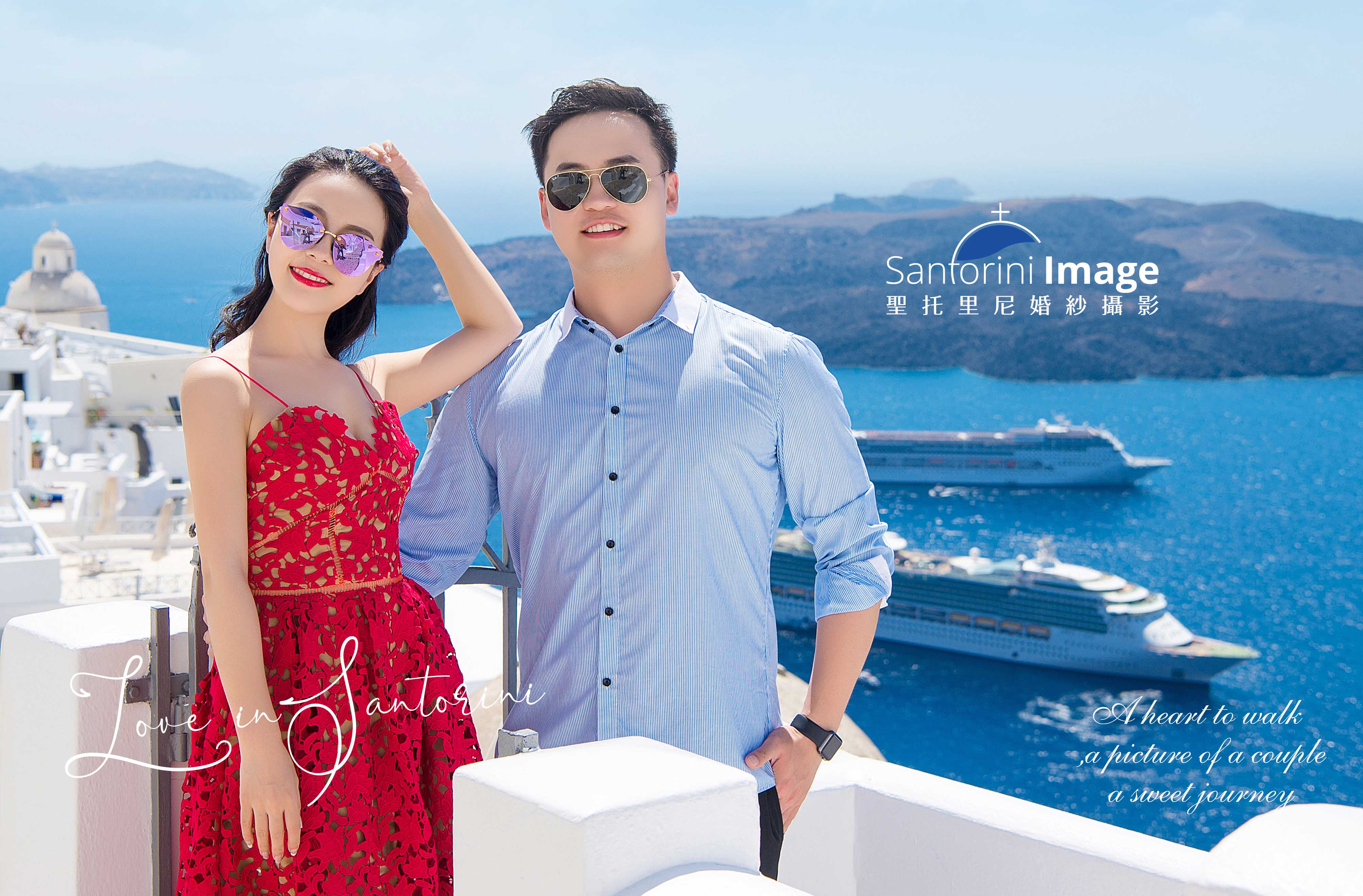 圣托里尼・蓝顶教堂 婚纱旅拍作品