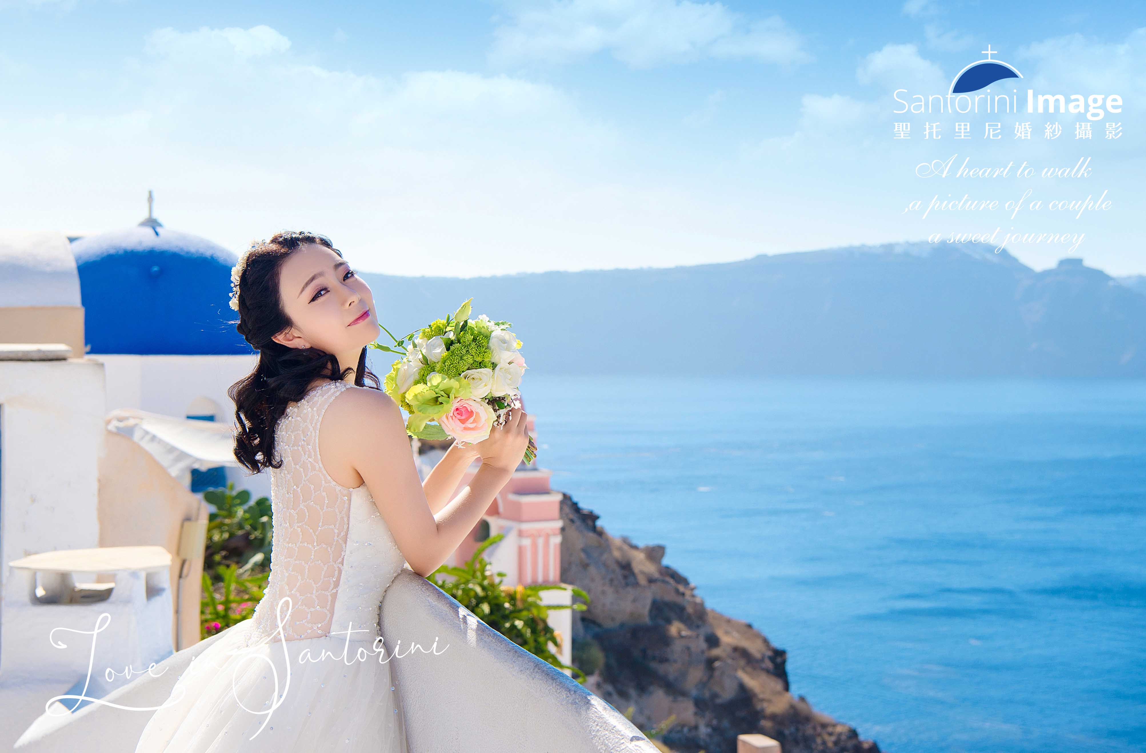 圣托里尼・蓝顶教堂 婚纱旅拍作品