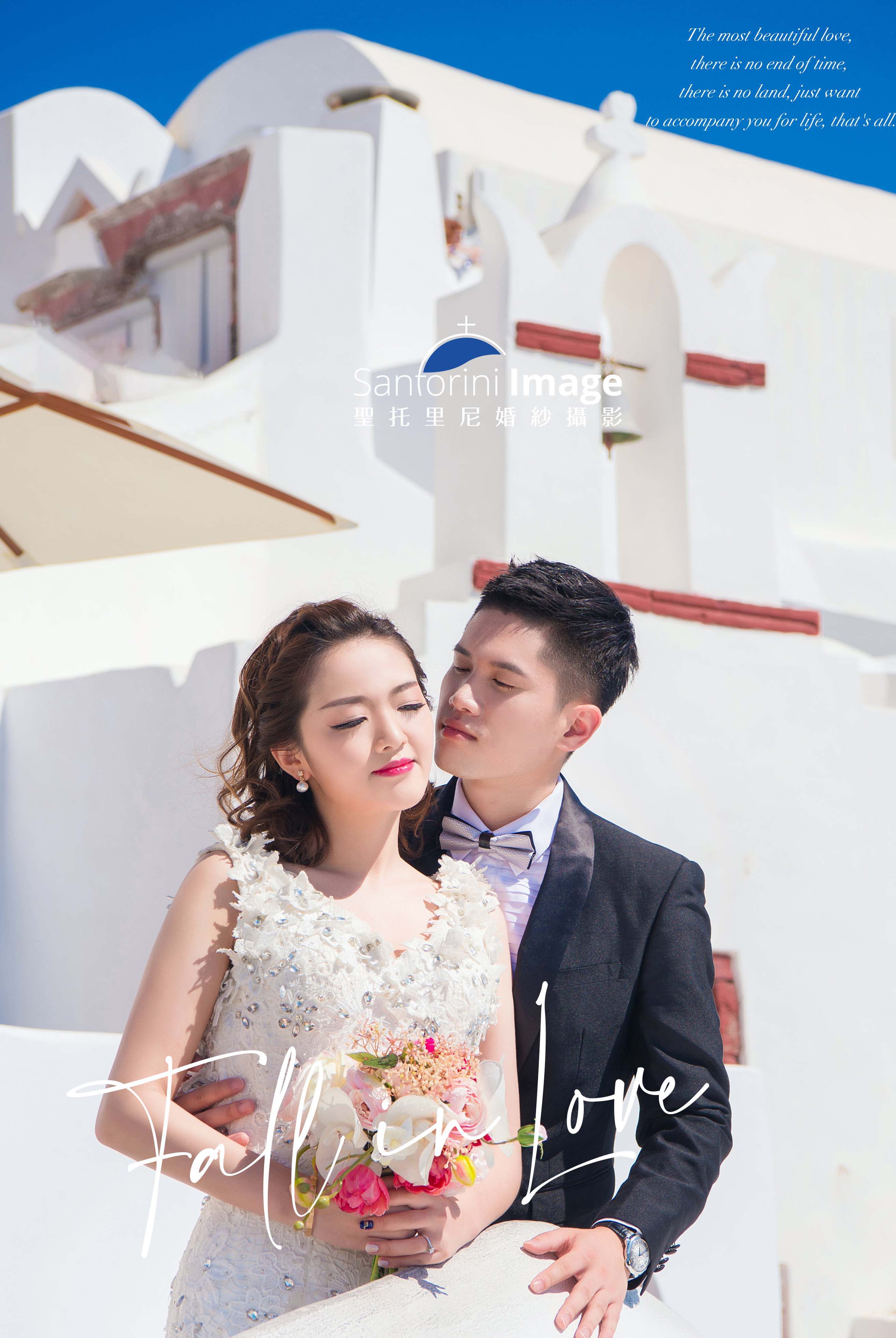 圣托里尼伊亚街巷｜蓝顶教堂婚纱旅拍