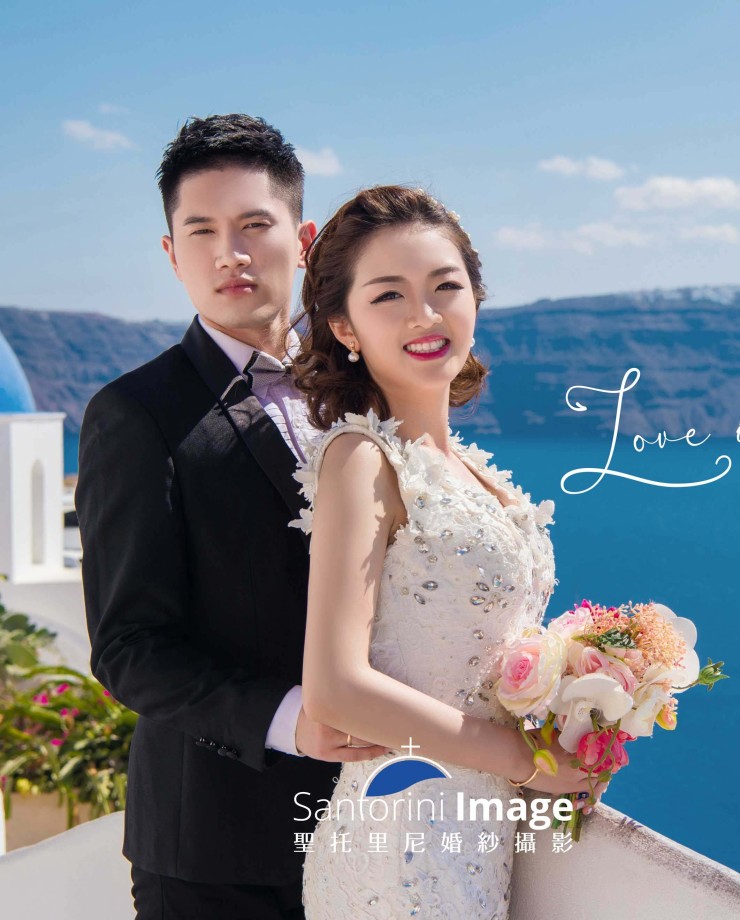 圣托里尼伊亚街巷｜蓝顶教堂婚纱旅拍