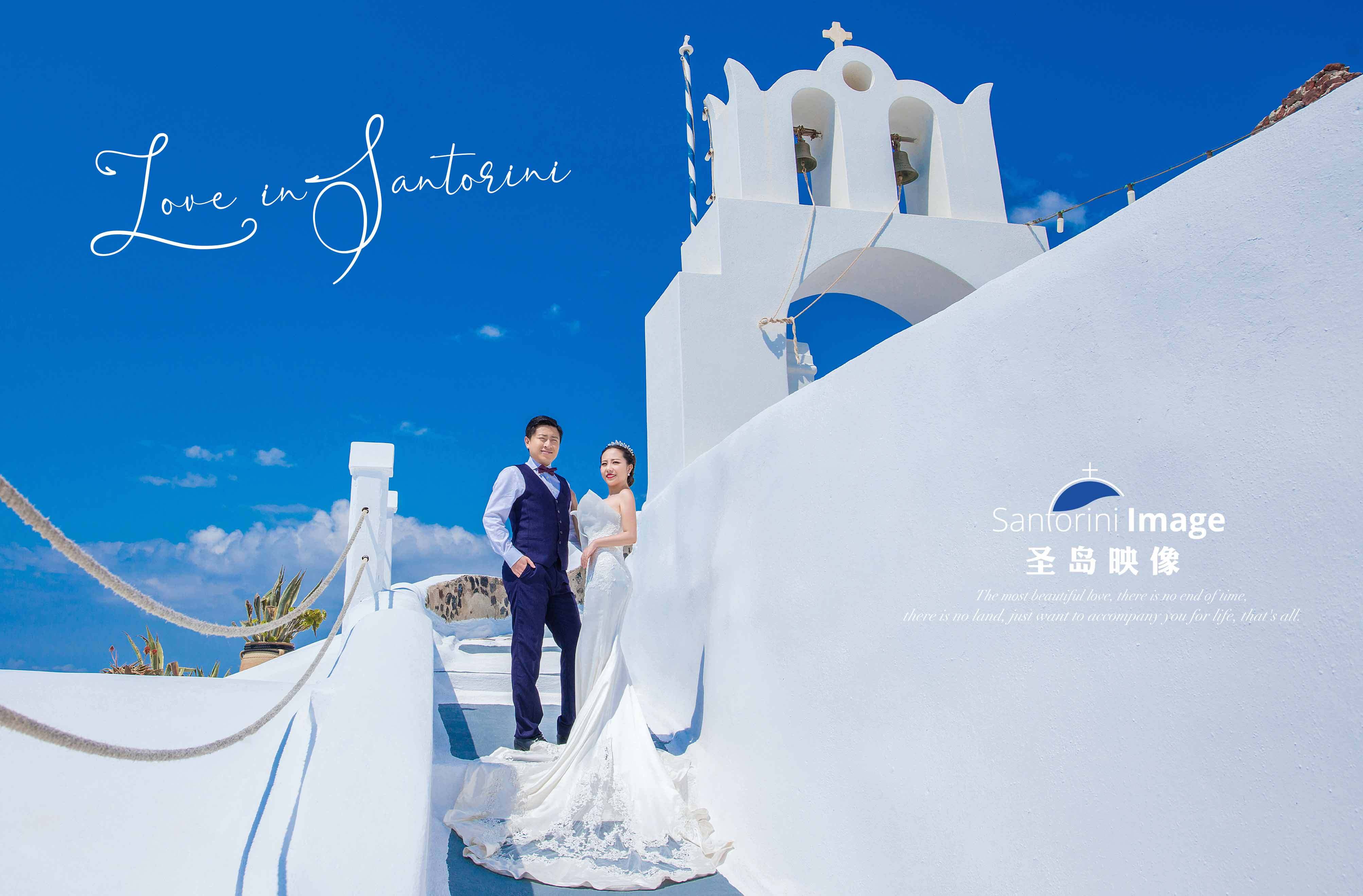 圣托里尼蓝顶白屋 | 爱琴海婚纱旅拍