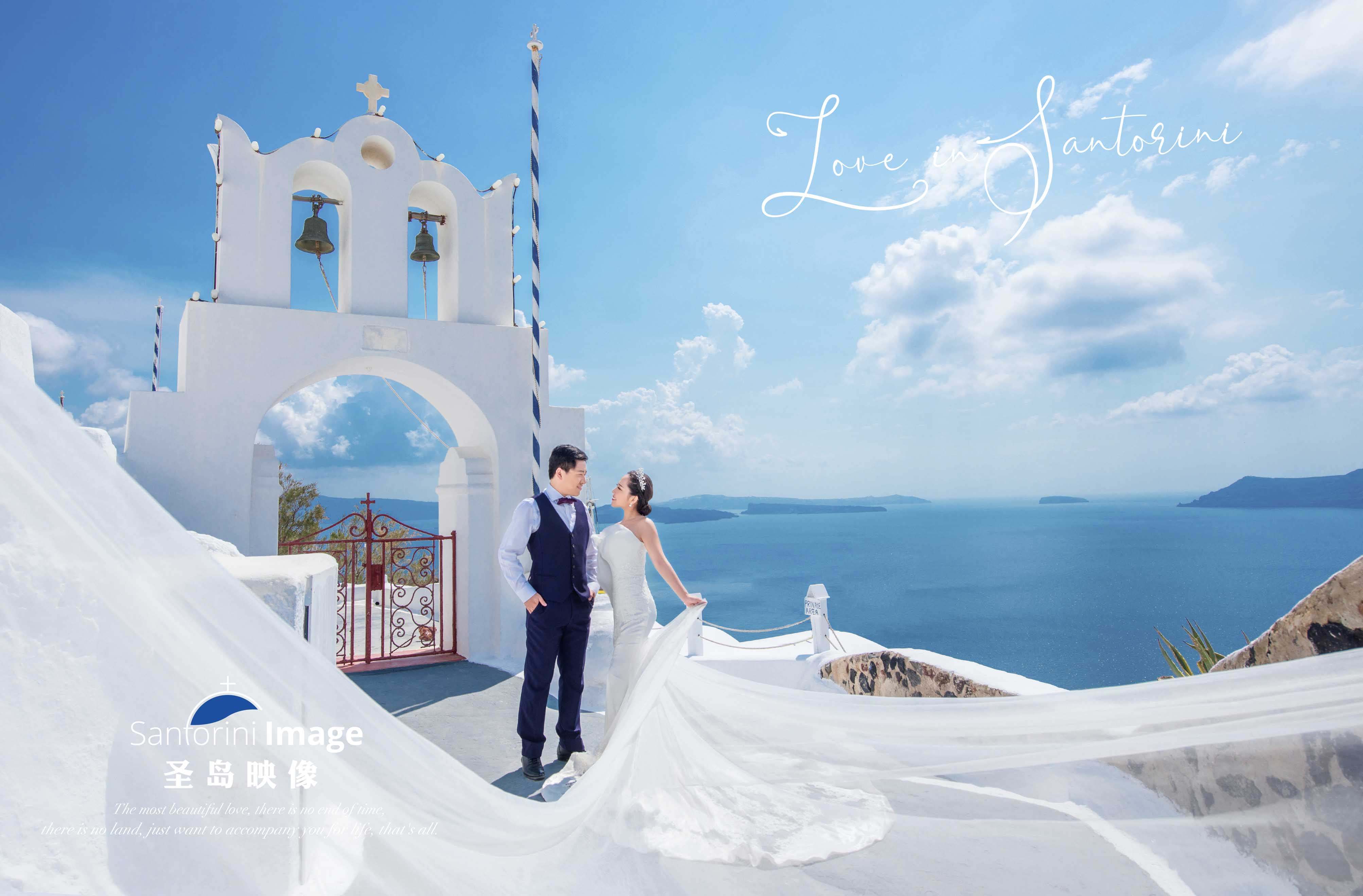 圣托里尼蓝顶白屋 | 爱琴海婚纱旅拍